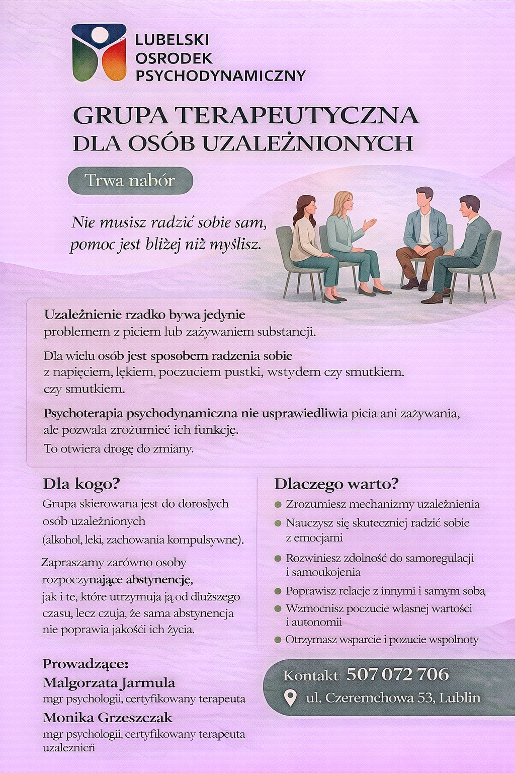 grupa terapeutyczna dla uzależnionych